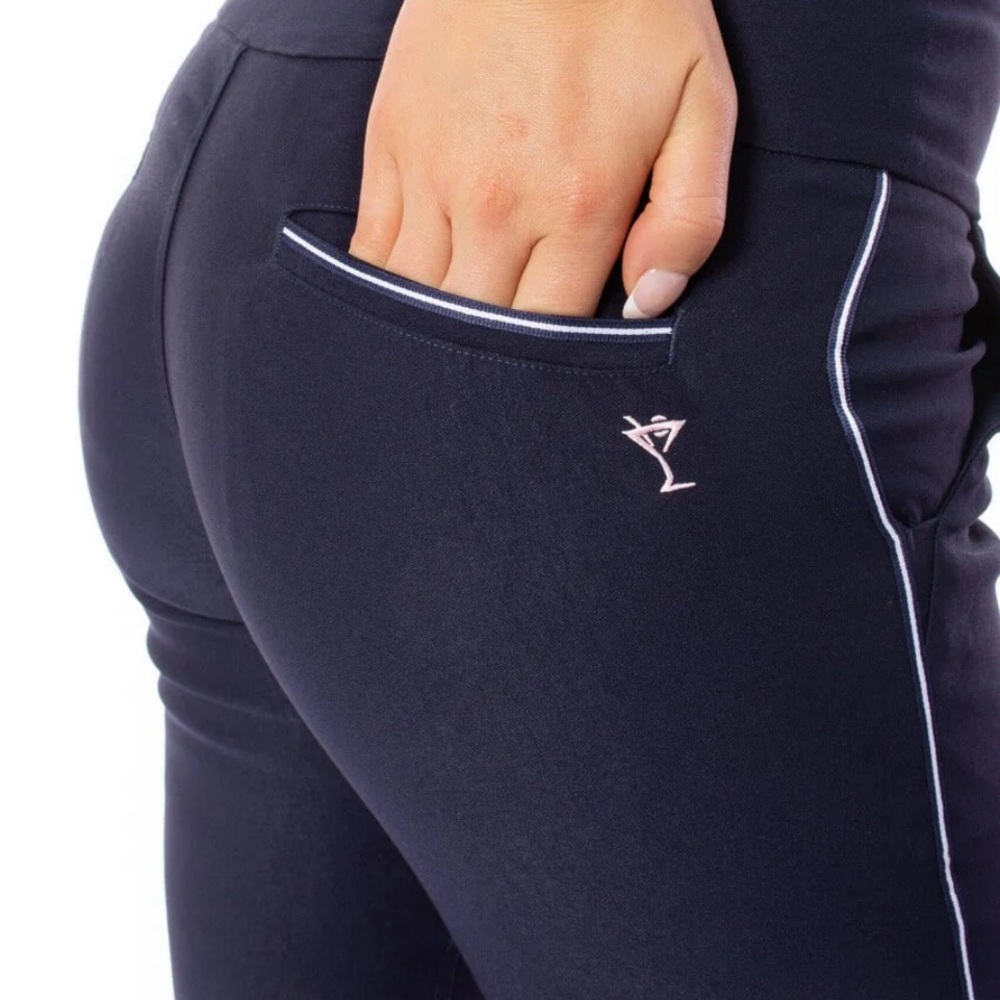 Golftini Trophy Pants 2 pair - Navy/white and Charcoal/black XS Golf Pants